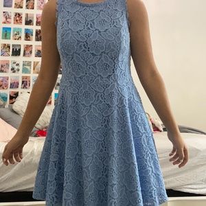 Lace Blue Dress